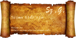 Szima Glória névjegykártya